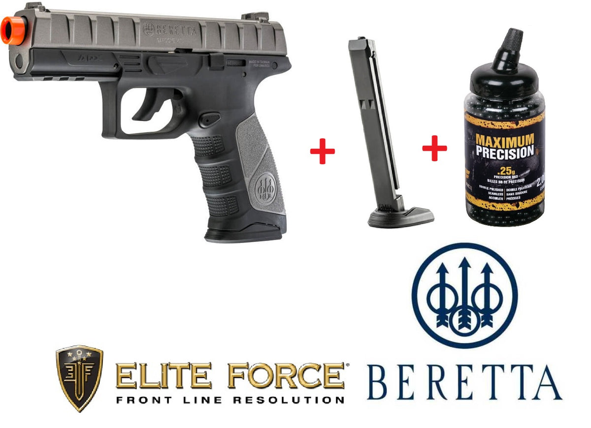 Umarex Elite Force Beretta APX CO2 Blowback Airsoft Pistol Bundle