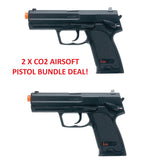 2 X Refurbished Umarex H&K USP CO2 6MM Airsoft Pistols
