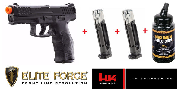 HK VP9 CO2 Blowback Airsoft Pistol Bundle W/2 Extra Mags & BB's