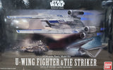 Ban Dai Star Wars U-Wing Fighter & Tie Striker Model Kit New
