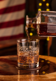 We The People American Flag Decanter Whiskey Glass 5 Piece Set, New