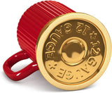 2 X Ceramic Handmade Coffee Mugs, 12 Gauge Shotgun Shell Design
