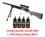 Crosman Game Face Airsoft Spring Sniper Rifle Bundle 425 FPS New W/BB's