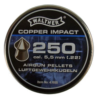Walther Copper Impact Pellets for Airguns .22 Cal .47g Made In Germany
