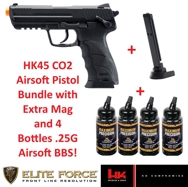 HK 45 CO2 Airsoft Pistol Metal Slide Officially Licensed New 2273028 Bundle