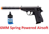 Refurbished Umarex Walther PPK/S Airsoft Spring Pistol Bond Gun with 400ct bbs