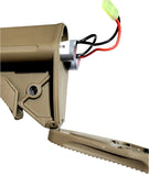 Toy Airsoft Replacement Crane Stock FDE for Most Standard Airsoft AEG's