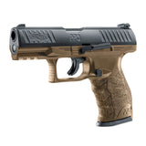 Umarex T4E CO2 Blowback Walther PPQ Blk/Tan .43 Cal Paintball Pistol Bundle