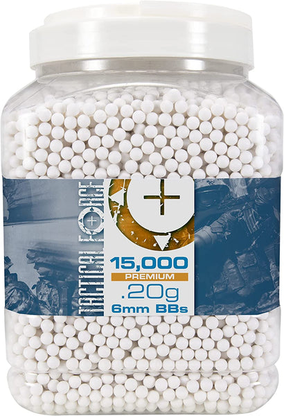 Tactical Force Airsoft BB's 15,000ct .20g Premium Grade 6MM Airsoft