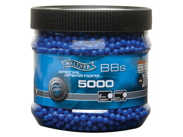 Walther Licensed 5000 ct. Airsoft BB's .12g Blue
