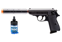 Refurbished Walther PPK/S Airsoft Spring Pistol Bond Gun Kit w/ 400ct bbs
