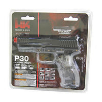 Airsoft H&K P30 Clear Electric Full Auto Blowback Pistol NEW